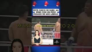 Este chico se subió al ring con un peso pesado de 600 libras #boxeo #boxing #box