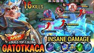 1 HIT!! Build Solusi Gatotkaca Dinerf di Patch Sekarang,, Build Top 1 Global Gatotkaca,,MLBB