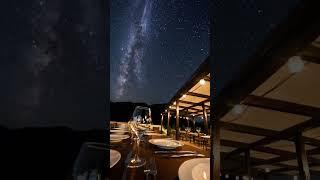 Mountains, starlight, and the Milky Way above—this restaurant is pure magic #DiningUnderStars