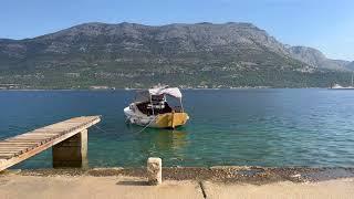 European Seaside Ambiance - Korčula, Croatia - Relaxing Waves and Harbor Sounds - Adriatic Sea