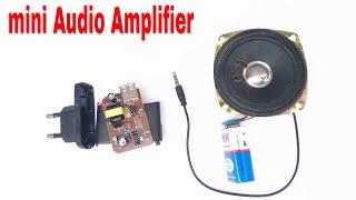 Simple clear sound audio amplifier| using mobile charger Simple Electronic