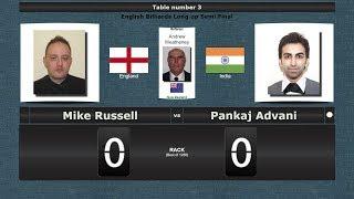 Billiards Long up 1/2 Final : Mike Russell vs Pankaj Advani