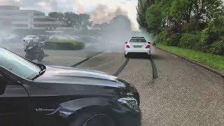 DUTCH ///AMG CLUB BURNOUTS, LOUD REVS & FAST ACCELERATIONS!