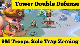 Double Rally Defense On Fort By F2P Main Account & Zeroing Solo Trap 9M Troops || Lords Mobile