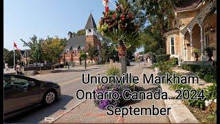 Unionville Markham Ontario Canada. Main Street and neighborhood   4K