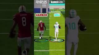 Nyck Harbor vs. Tyreek Hill Race | Madden 24 vs. College Football 25