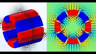 Modelling cylindrical permanent magnets with radial magnetization using Comsol Multiphysics