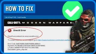 How to Fix Modern Warzone 2 DirectX Error with Error Code 0x887A0005 (2024)