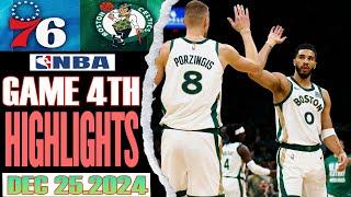 Boston Celtics VS Philadelphia 76ers Game 4TH Highlights Dec 25,2024 NBA Season 2024-25