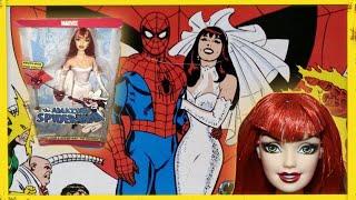 MARVEL DOLL REVIEW Mary-Jane & Spider-Man Barbie: Adult Collector Unboxing Series