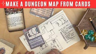 Make a Dungeon Map for Four Against Darkness with Axebane's Deck of many Dungeons