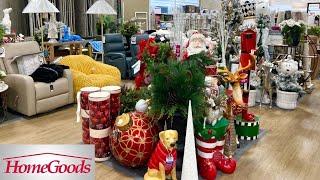 HOMEGOODS SHOP WITH ME FURNITURE ARMCHAIRS SOFAS CHRISTMAS DECORATIONS SHOPPING STORE WALK THROUGH