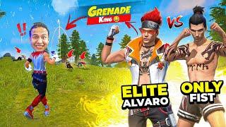 Elite Alvaro बेकार हे ?? My 1st Gameplay  Grenade & Fist Only Challenge  Free Fire Max