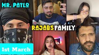 Rajabs Family & Mr Patlo  Live 1st march Rajab and Haider #youtubelive #rajabsfamily #bigfun