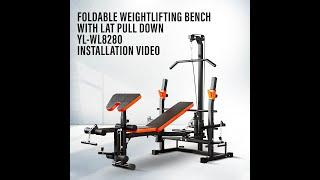 Sellincost Foldable Weightlifting Bench With Lat Pull Down YL-WL8280 Installation Video