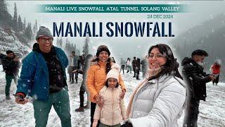 Snowfall In Manali  today Atal Tunnel  Solang Valley 23 Dec |@colorstays Book Manali trip@7650888765