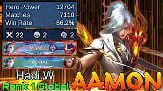 2x MANIAC Aamon Insane 7,100+ Matches - Top 1 Global Aamon by Hadi.W - Mobile Legends