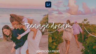 Teenage Dream Lightroom Preset | How To Edit Pink Pastel Disposable Preset in Lightroom - Tutorial