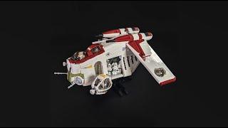 Building Republic Gunship (Ep II) - LEGO Star Wars MOC Timelapse