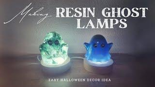 Making resin ghost lamps *easy halloween decor idea