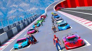 Superheroes GTA V challenge Mod Superhero-Cars Hot wheels SpiderMan Ironman Hukl