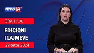  29 tetor 2024 Edicioni i Lajmeve ne News24 ne studio Ina Qirjo (Ora 11.00)