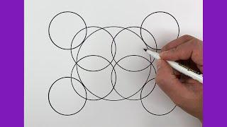 Daily Art Therapy - 3D Drawing 'Circles Circles' - Line Illusions