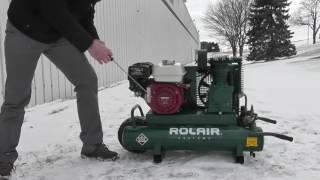 Cold Weather Starting Procedure - Gas-Powered ROLAIR Air Compressors