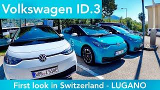 VOLKSWAGEN iD.3 FIRST LOOK IN SWITZERLAND - LUGANO.