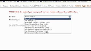 Content Tools Frame Type And Info Button - Websiteforge Ecommerce Website