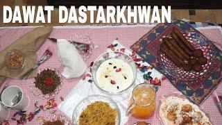 Dastarkhwan management - dawat menu - how to arrange foods on dining table