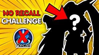 NO RECALL CHALLENGE! (can i win?)