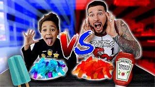 Red Food VS Blue Food Challenge | FamousTubeKIDS