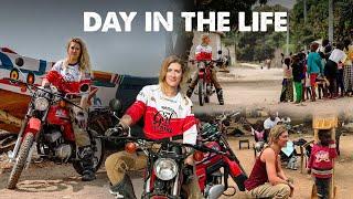 Riding in The Gambia, Africa - 'a day in the life' with Two Wheels for Life