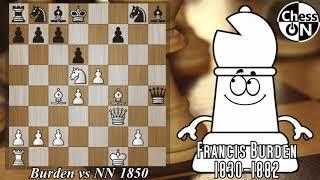 Best Chess Miniatures - Burden vs NN 1850