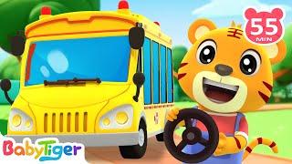 Animals On The Bus + More Nursery Rhymes & Animal Songs | Animals For Kids | BabyTiger