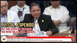 PLt. Col. J. Espenido at the Senate hearing on war on illegal Drugs October 28_2024