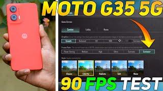 MOTO G35 5G BGMI 90 FPS TEST | UNISOC T760 PROCESSOR 