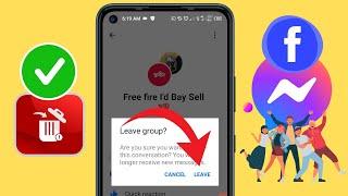 Como sair de um chat de grupo no messenger (2024) |  Como excluir grupo do messenger