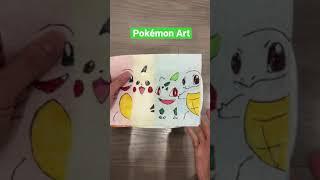 Starter Pokemon Magic Paper Towel Art #shorts #mustsee