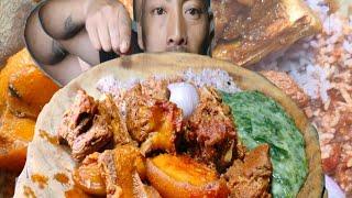 How to cook pork curry in Akzz style (Eating Prok with yam boiled) Naga mukbang @akzzvlog2379