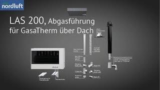 Das LAS-Abgassystem 200 für die GasaTherm Werkstattheizung