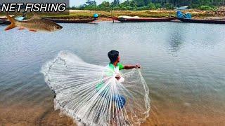 Cast Net Fishing | Fisherman vs River Catch Netting