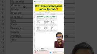 Don't Remove Extra Spaces in Excel‼️Instead Use Amazing Tricks | Day 22 | Learn Excel #exceltips