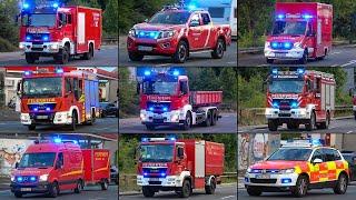 [WALD BEI LÜDENSCHEID IN FLAMMEN] - Einsatzfahrten von Feuerwehr und überörtlichen Einsatzkräften!