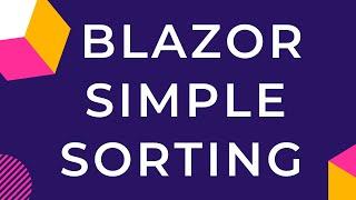 Blazor Simple Sorting