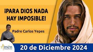 Evangelio De Hoy Viernes 20 de Diciembre 2024 #PadreCarlosYepes l San   Lucas 1,26-38 | Misa