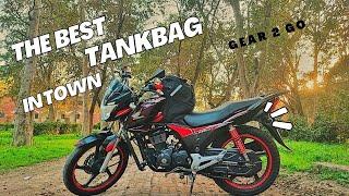 Magnetic Tank Bag | Gear to Go tank luggage | Solo bike tour Honda CB 150F with Saddle bags