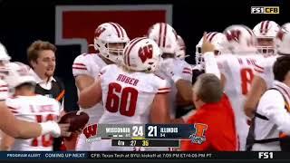 Wisconsin big man scores game winning TD vs Illinois