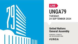 #UNGA 79 General Debate Live (USA, Iran, Chile, Italy & More) - 24 September 2024 (Day 1)